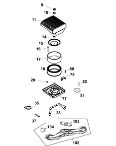 Kohler Ch640-3053 Air Intake Diagram and Parts List for 46G 4X4-1H013H-1H294H-37BCD010 Cub Cadet Lawn Tractor Accessories